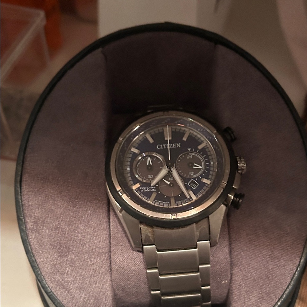Mens Citizen Silver Watch eco drive